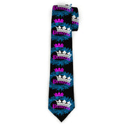 Buckle-Down Necktie - Crown Princess Oval Black/Turquoise Neckties Buckle-Down