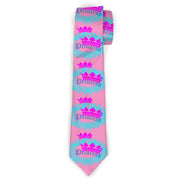 Buckle-Down Necktie - Crown Princess Oval Pink/Turquoise Neckties Buckle-Down