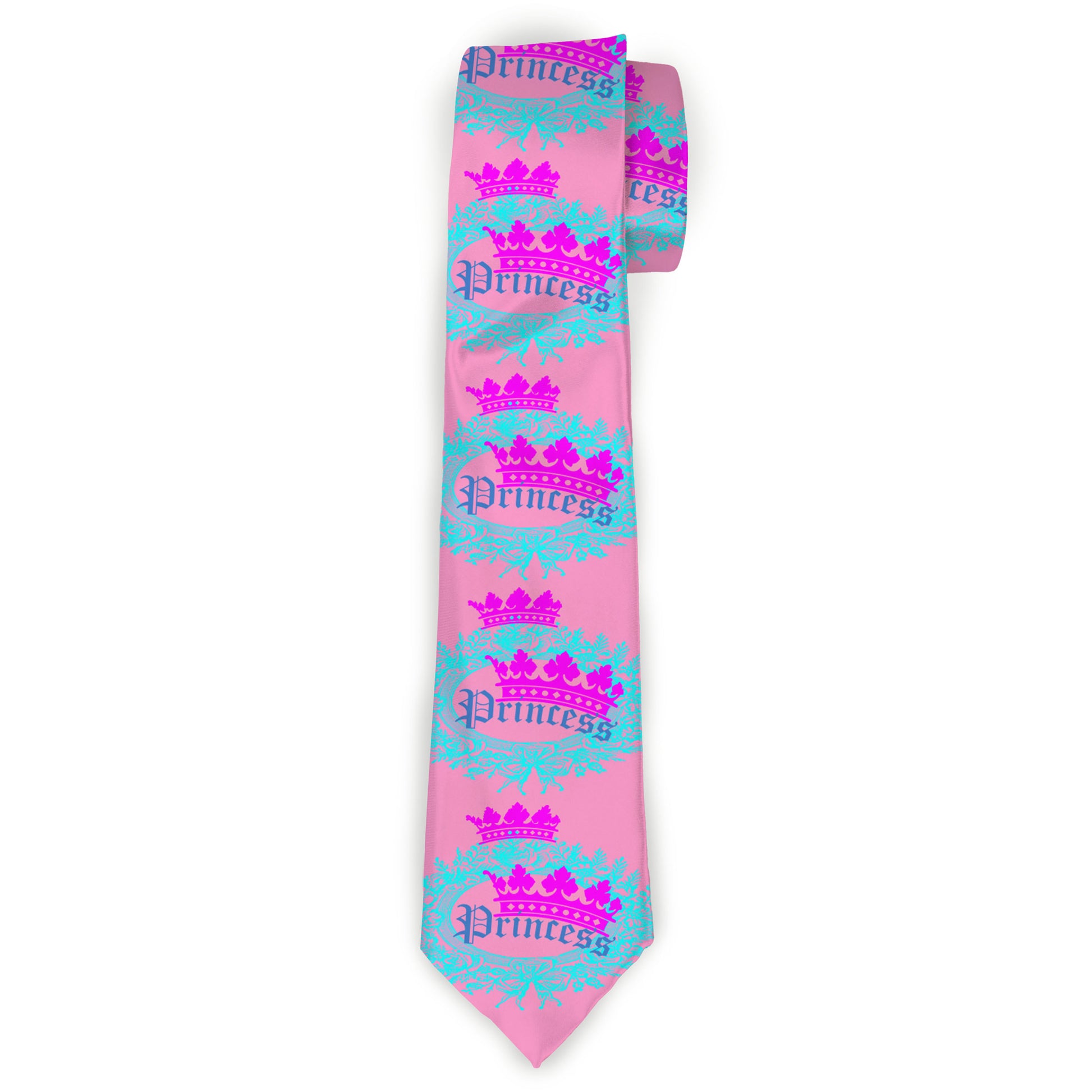 Buckle-Down Necktie - Crown Princess Oval Pink/Turquoise Neckties Buckle-Down