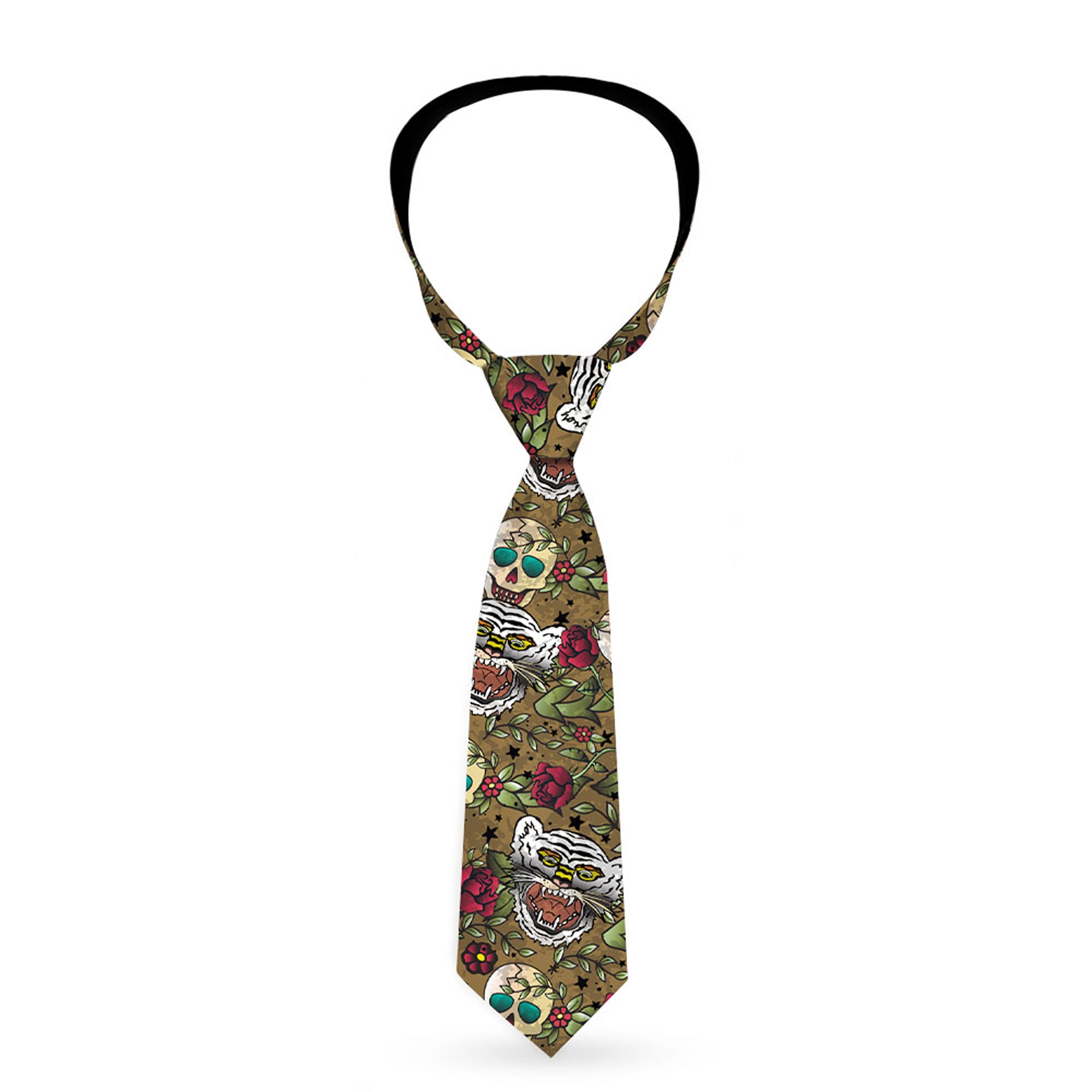 Buckle-Down Necktie - Death Before Dishonor C/U Olive Neckties Buckle-Down