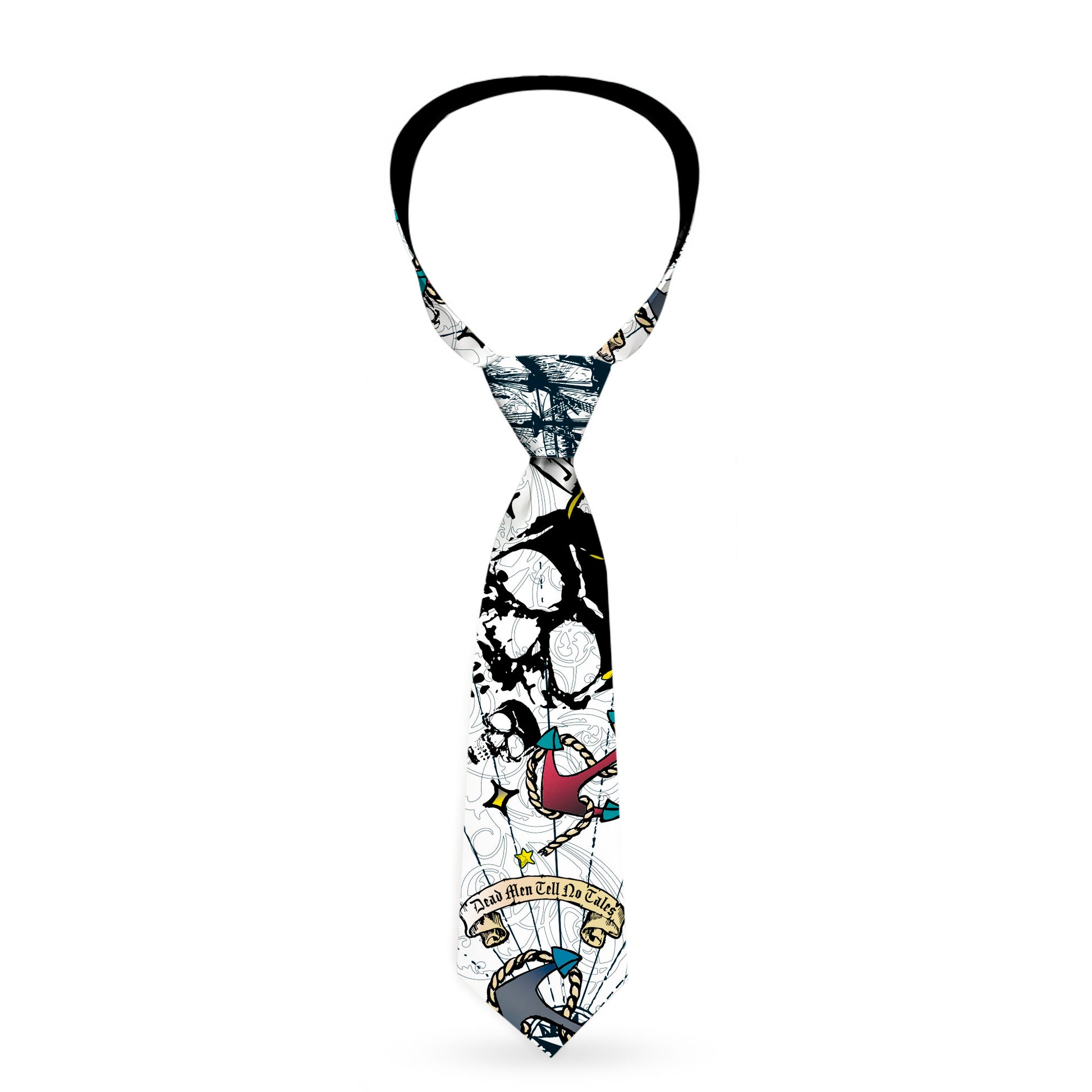 Buckle-Down Necktie - Dead Men Tell No Tales C/U White Neckties Buckle-Down
