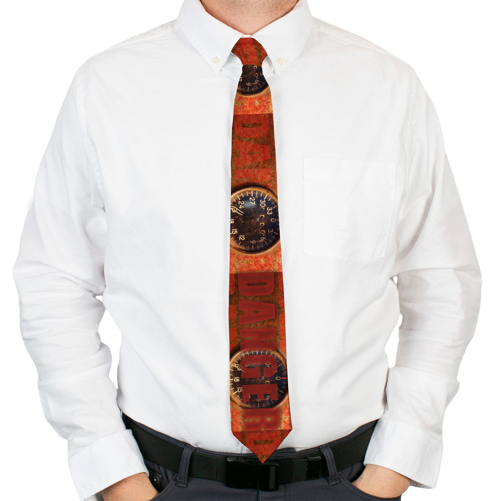 Buckle-Down Necktie - Danger Gauge Neckties Buckle-Down