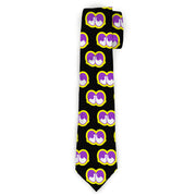 Buckle-Down Necktie - Dopey Eyes Black/Yellow/Purple Neckties Buckle-Down