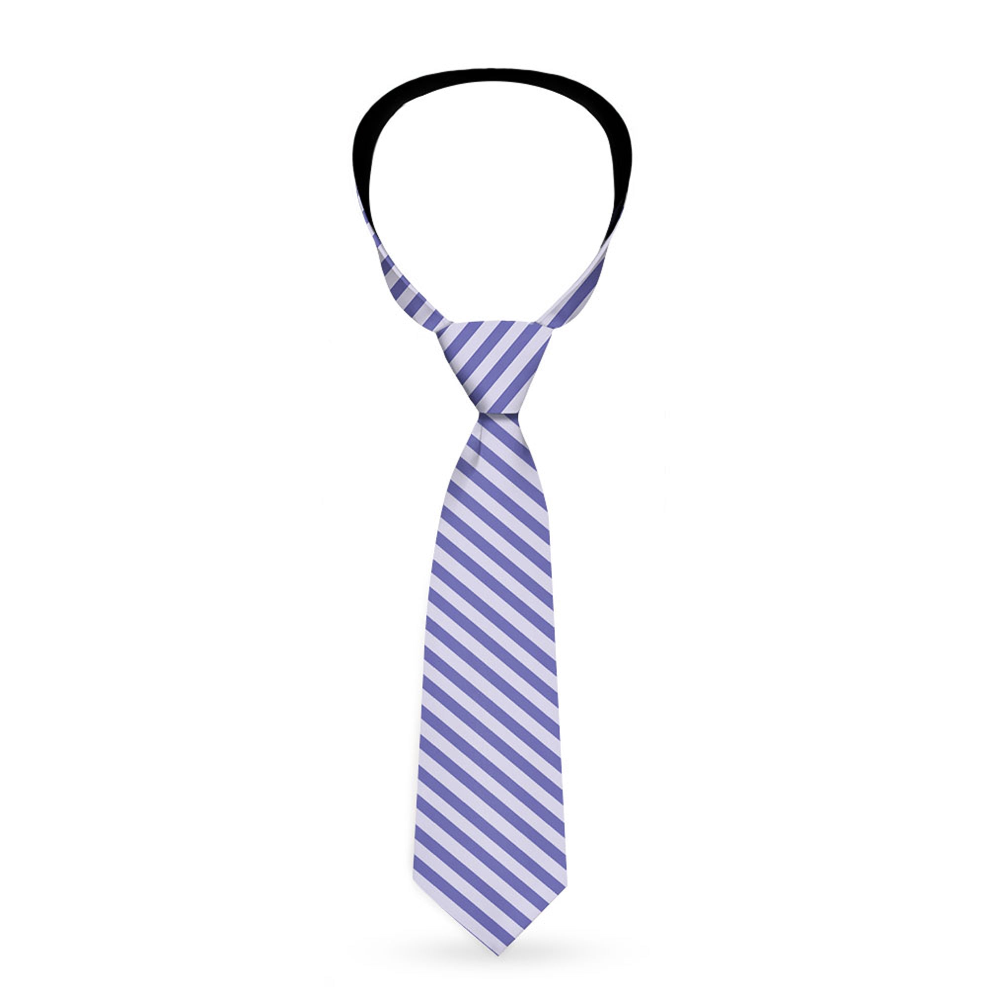 Buckle-Down Necktie - Diagonal Stripes Pastel Blues Neckties Buckle-Down