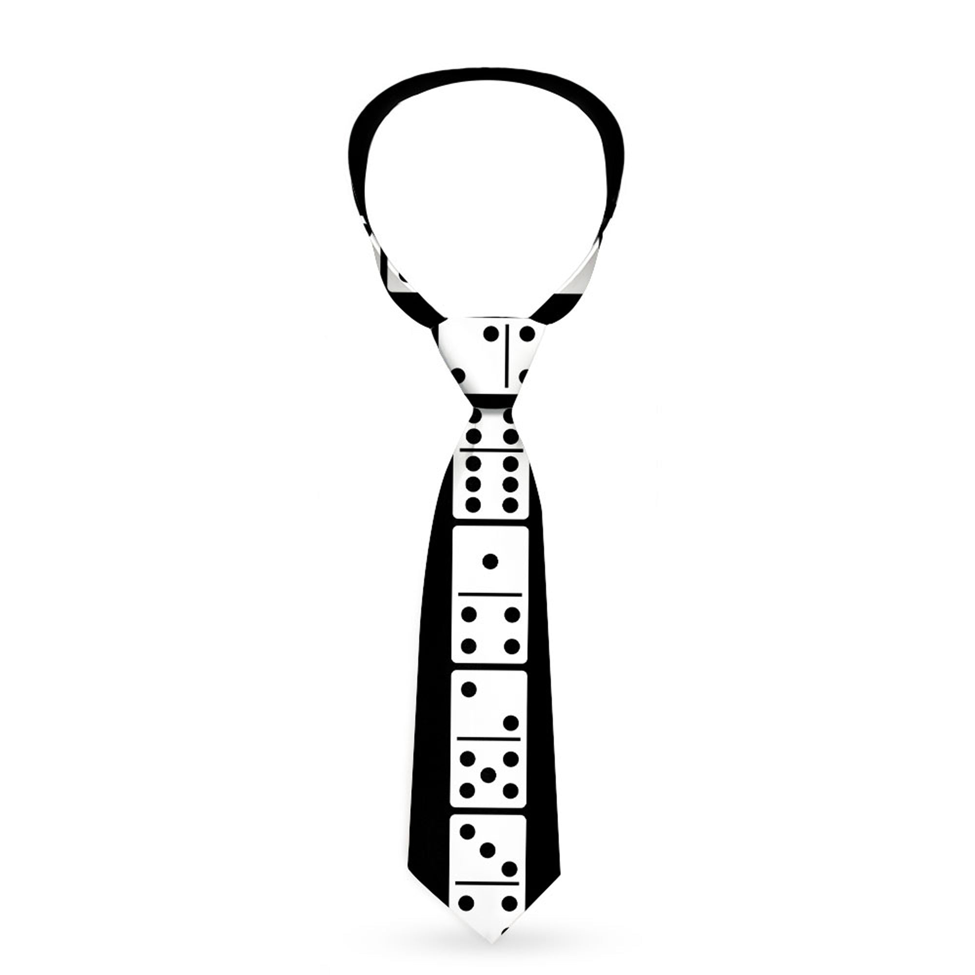 Buckle-Down Necktie - Dominos Black/White/Black Neckties Buckle-Down