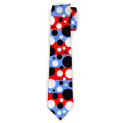 Buckle-Down Necktie - Dot Blocks Blue/Red/Black/White Neckties Buckle-Down