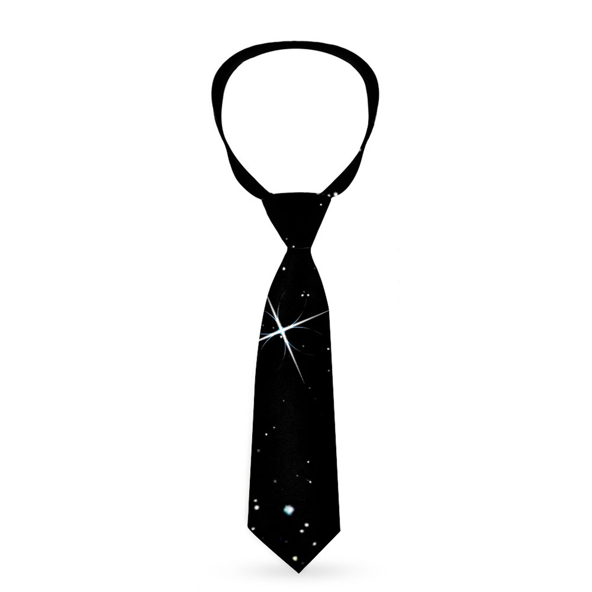 Buckle-Down Necktie - Deep Space Black/White Neckties Buckle-Down