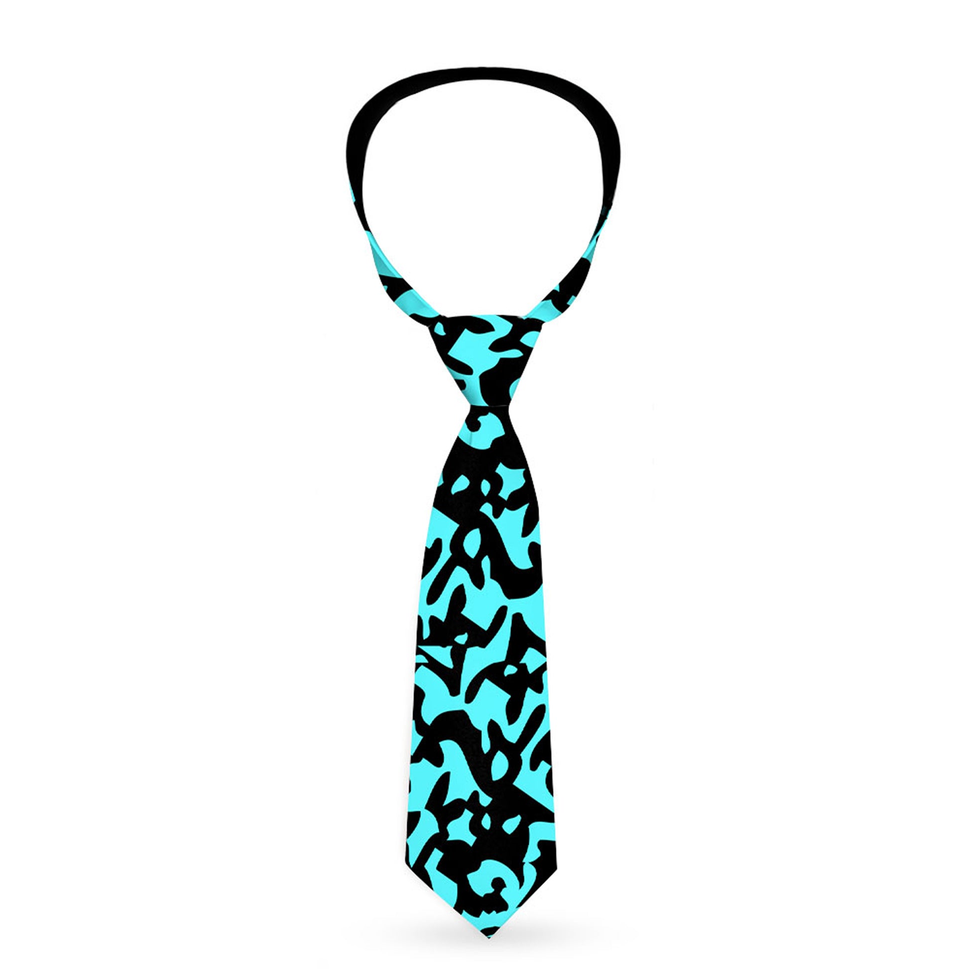 Buckle-Down Necktie - Eighties 1 Blue/Black Neckties Buckle-Down