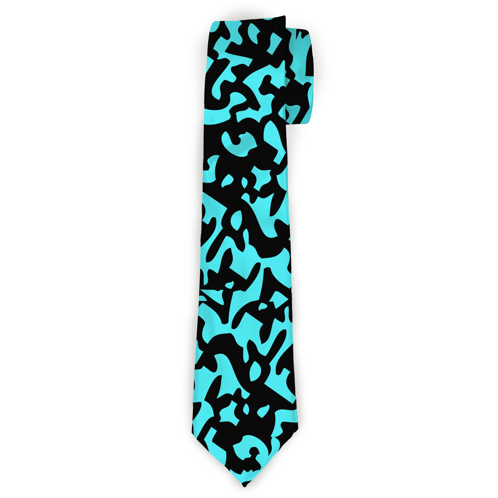 Buckle-Down Necktie - Eighties 1 Blue/Black Neckties Buckle-Down