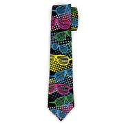 Buckle-Down Necktie - Eighties Shades Black/Neon Neckties Buckle-Down