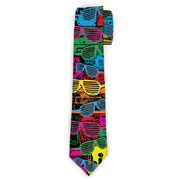 Buckle-Down Necktie - Eighties Shades Tapes Black/Neon Neckties Buckle-Down