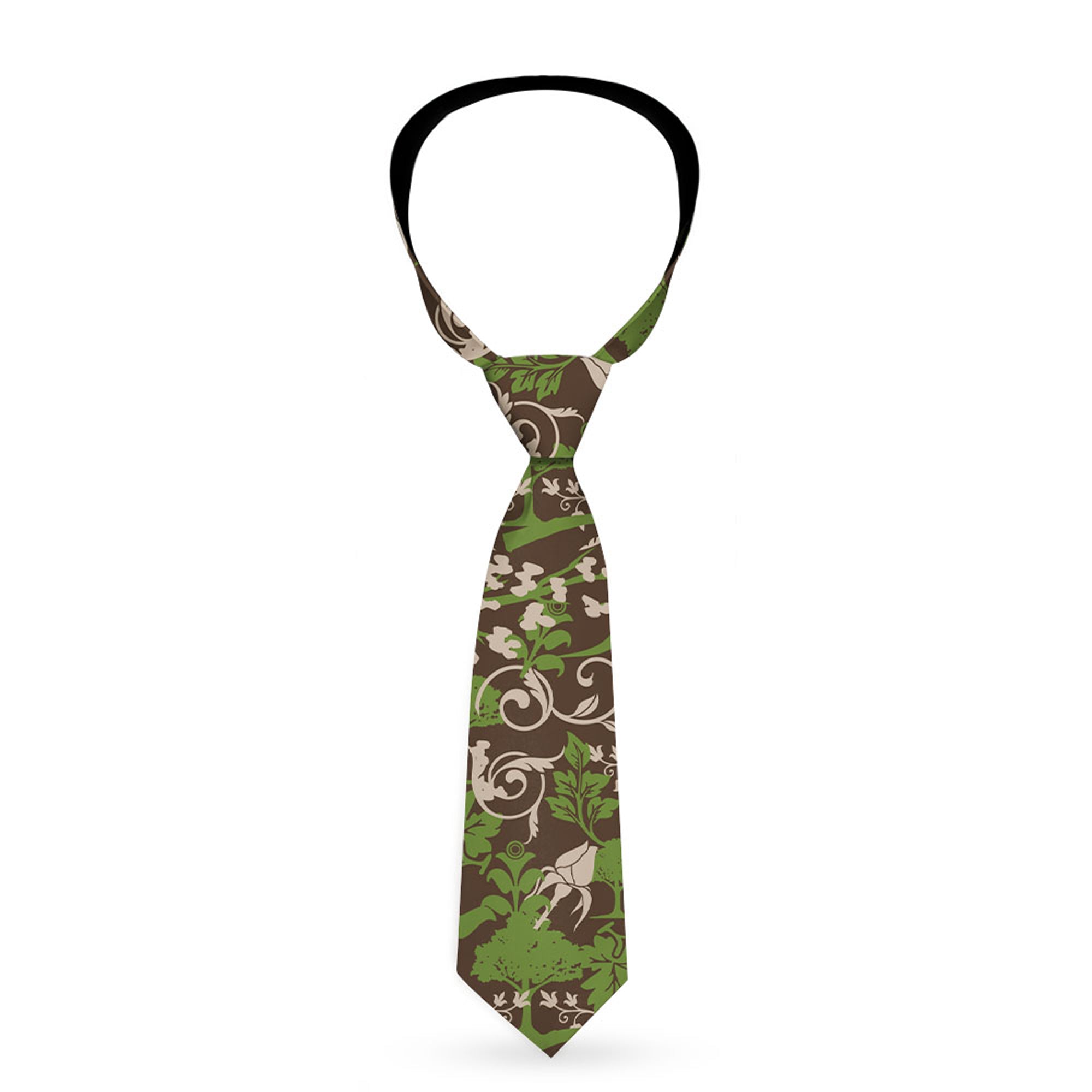 Buckle-Down Necktie - Earthy Brown/Green Neckties Buckle-Down