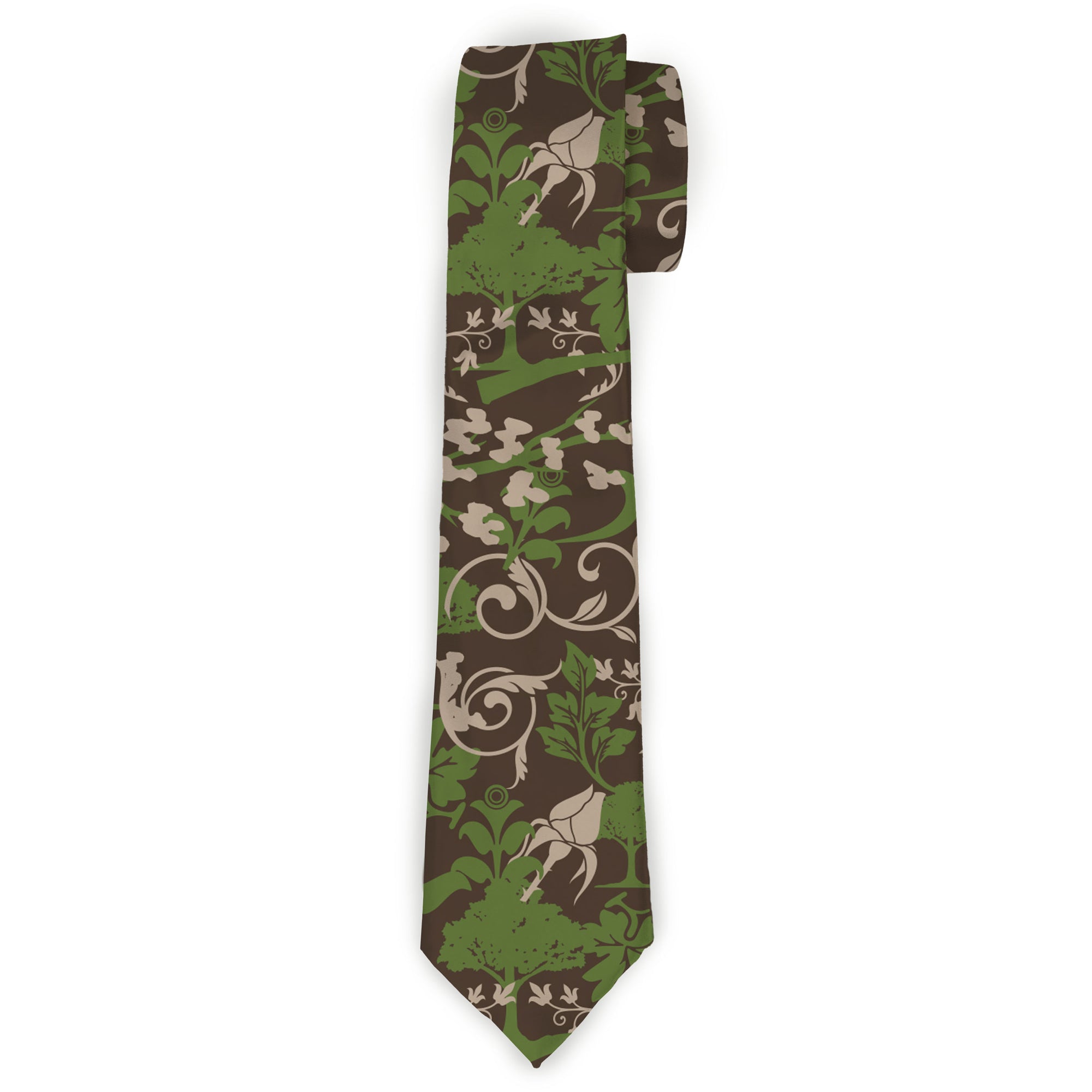 Buckle-Down Necktie - Earthy Brown/Green Neckties Buckle-Down
