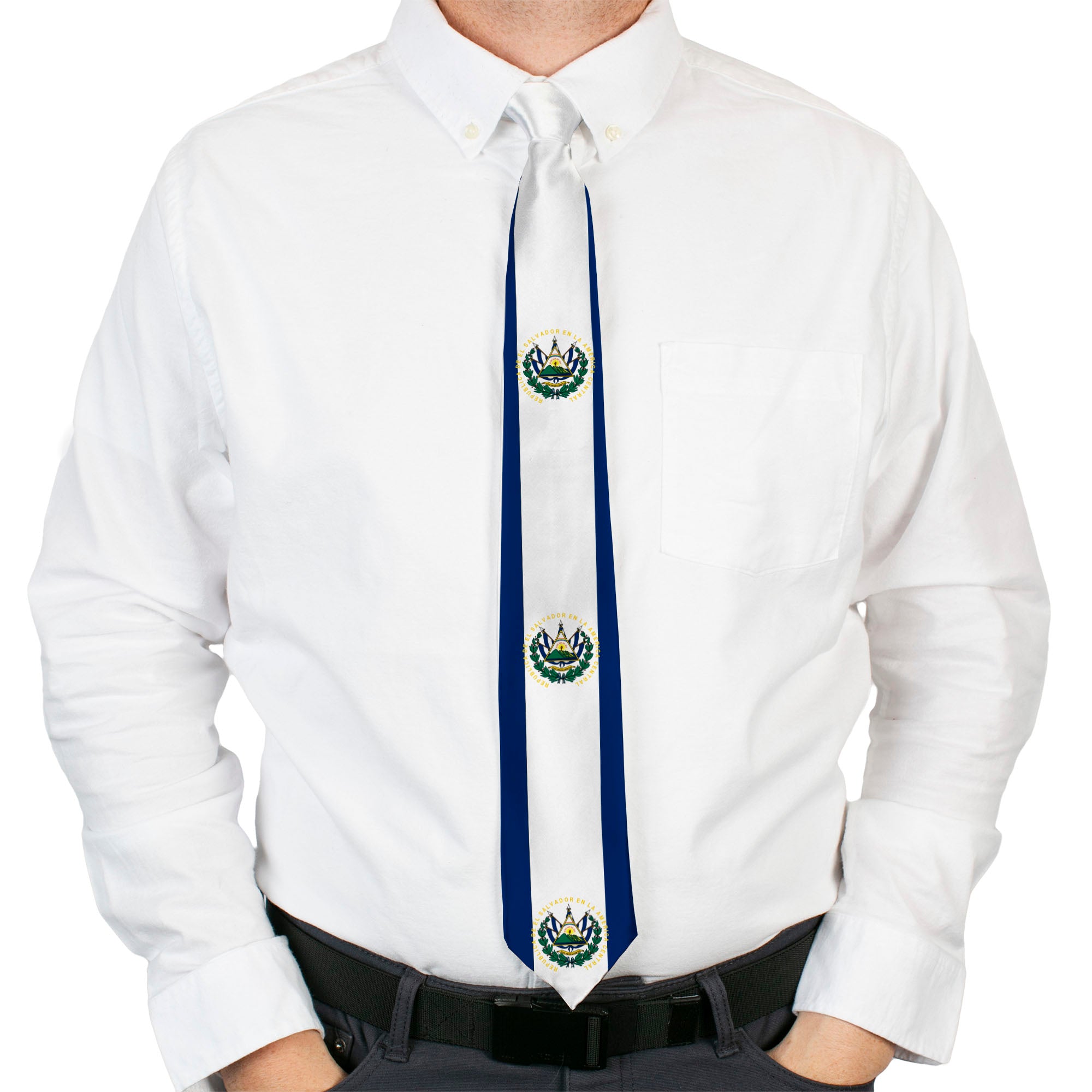 Buckle-Down Necktie - El Salvador Flag Neckties Buckle-Down