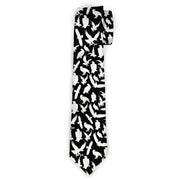 Buckle-Down Necktie - Eagle Silhouettes Scattered Black/White Neckties Buckle-Down