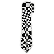 Buckle-Down Necktie - Funky Checkers Black/White Neckties Buckle-Down