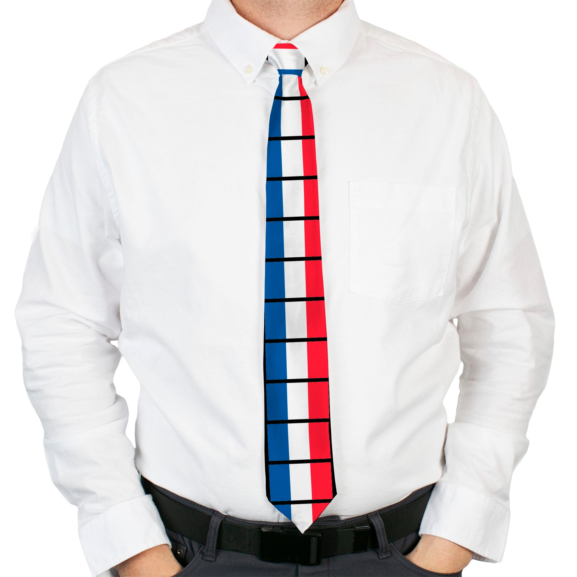 Buckle-Down Necktie - France Flags Neckties Buckle-Down