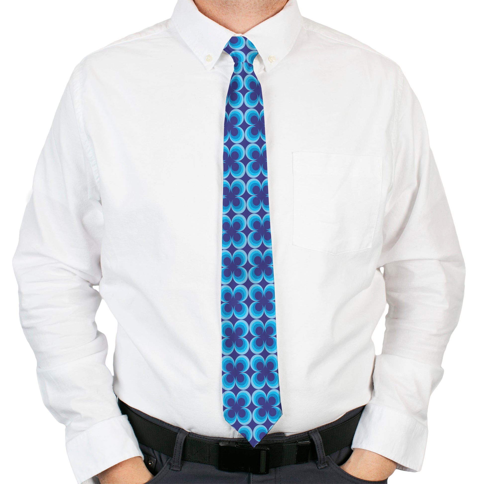 Buckle-Down Necktie - Four Dot Gradient Royal/Blues Neckties Buckle-Down
