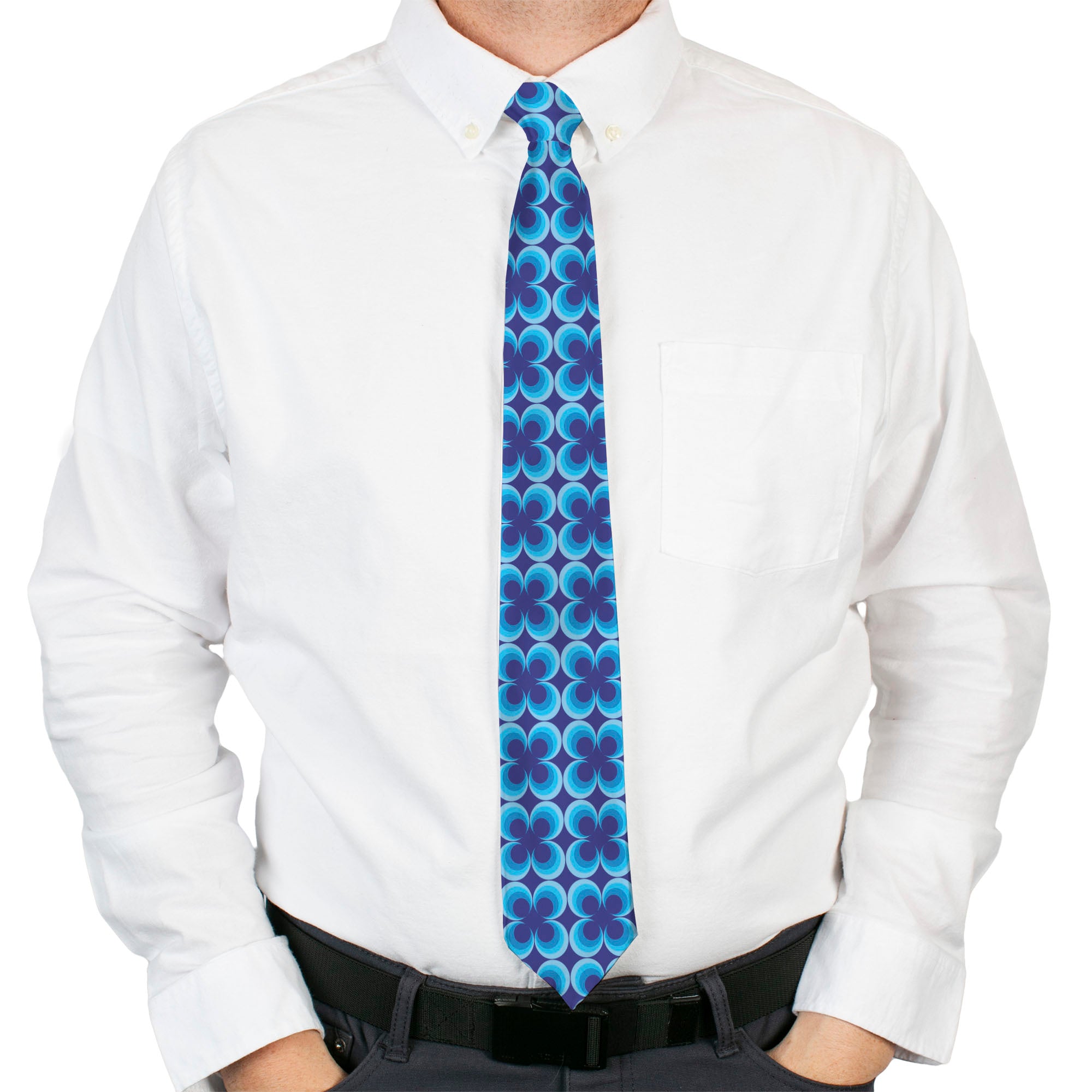 Buckle-Down Necktie - Four Dot Gradient Royal/Blues Neckties Buckle-Down