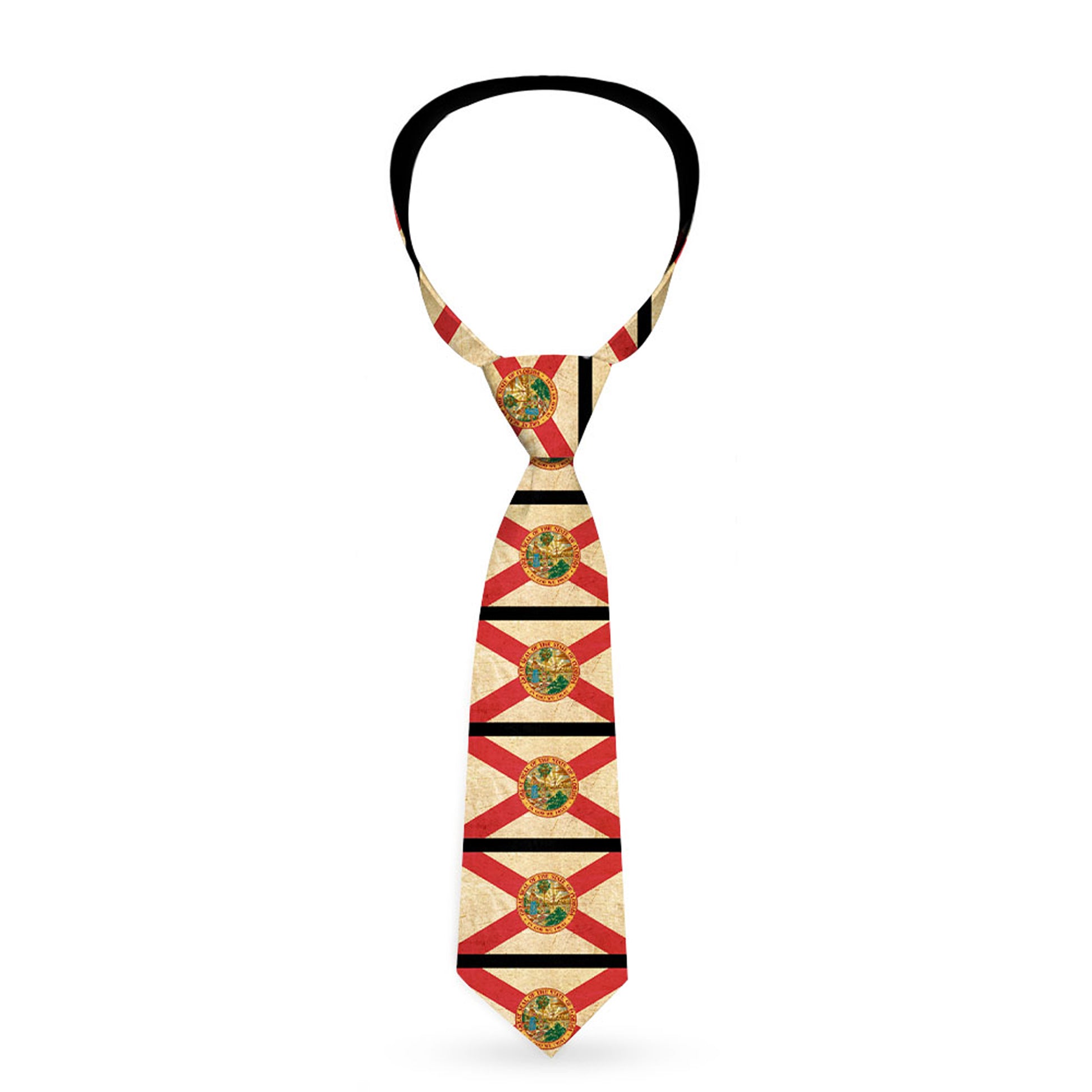 Buckle-Down Necktie - Florida Flags/Black Neckties Buckle-Down