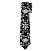 Buckle-Down Necktie - Floral Collage Black/Gray/White Neckties Buckle-Down