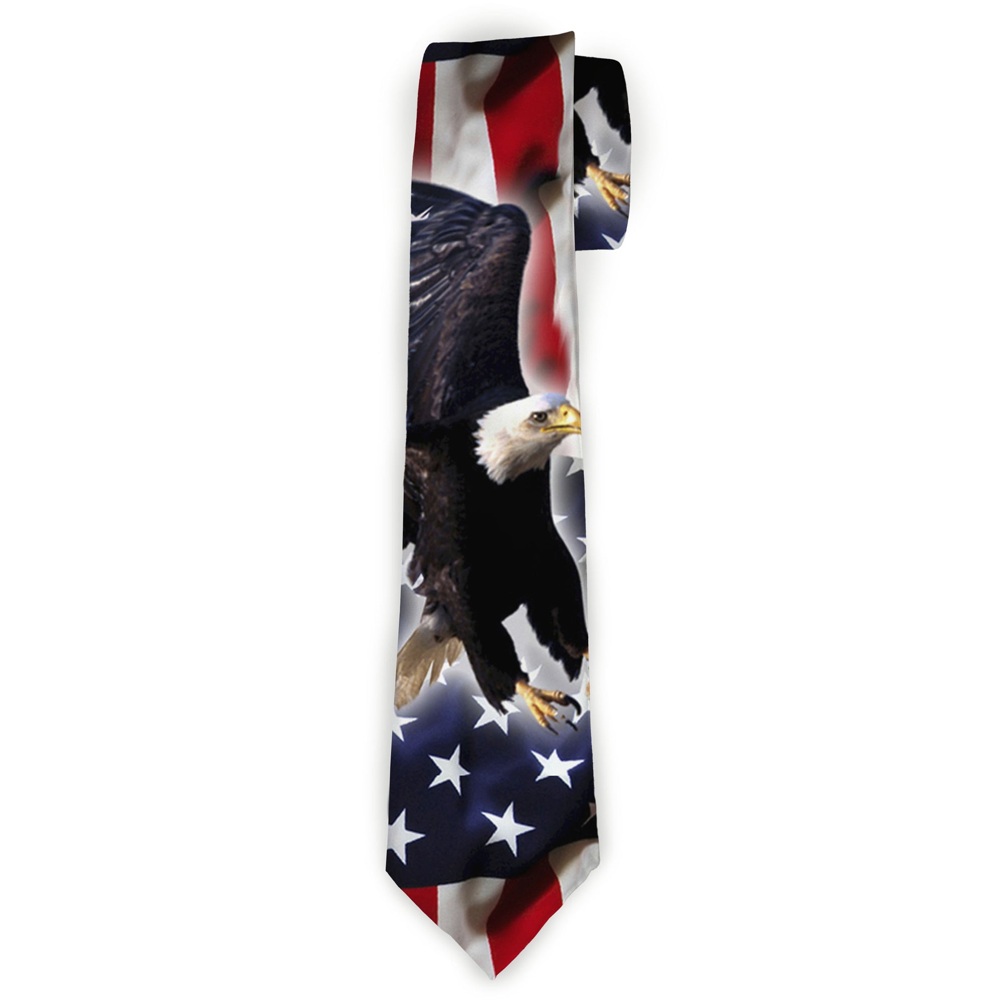 Necktie Standard - Flying Eagle/American Flag Neckties Buckle-Down