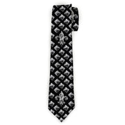 Buckle-Down Necktie - Fleur-de-Lis/Studs Black/Grays Neckties Buckle-Down