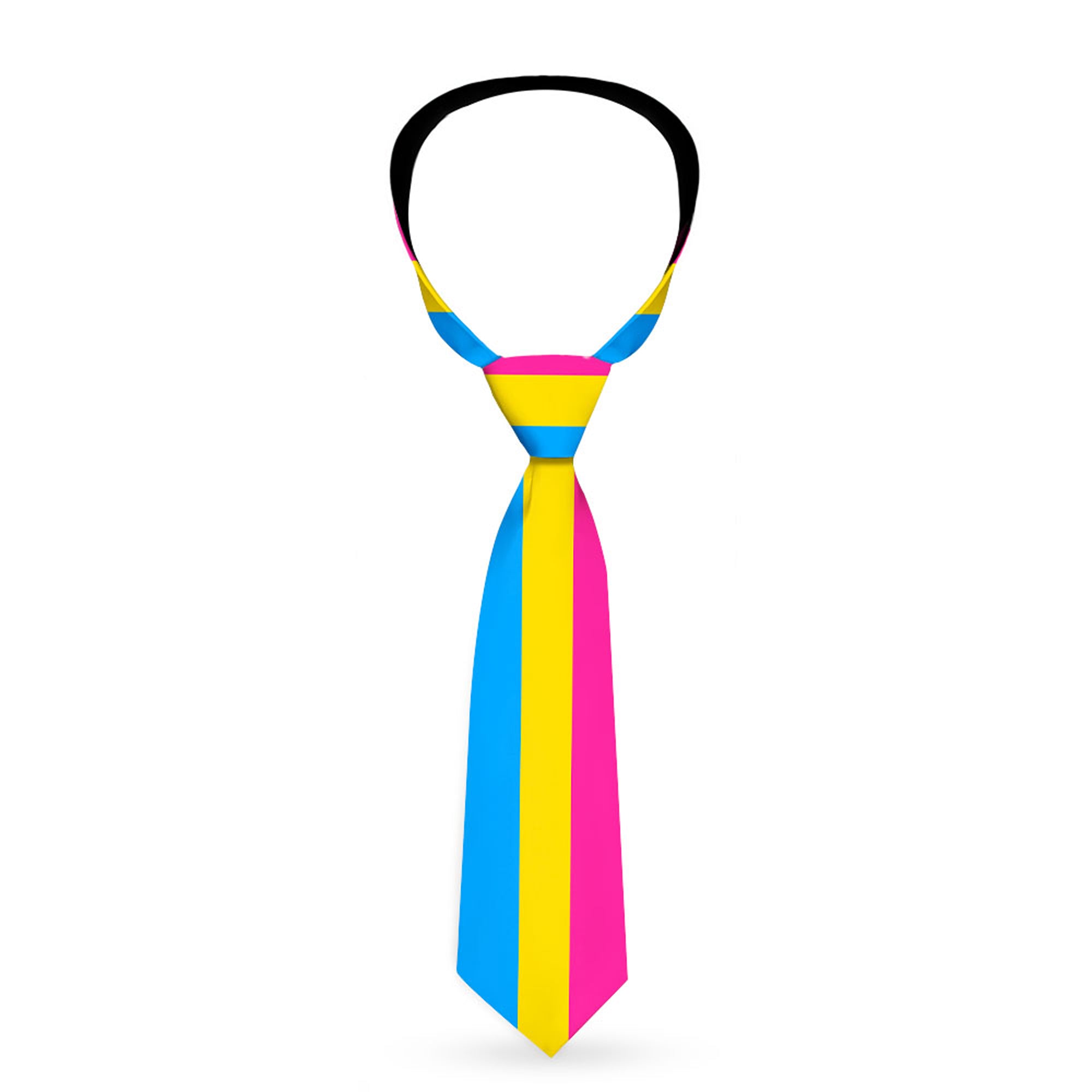 Buckle-Down Necktie - Flag Pansexual Pink/Yellow/Blue Neckties Buckle-Down