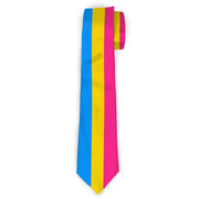 Buckle-Down Necktie - Flag Pansexual Pink/Yellow/Blue Neckties Buckle-Down