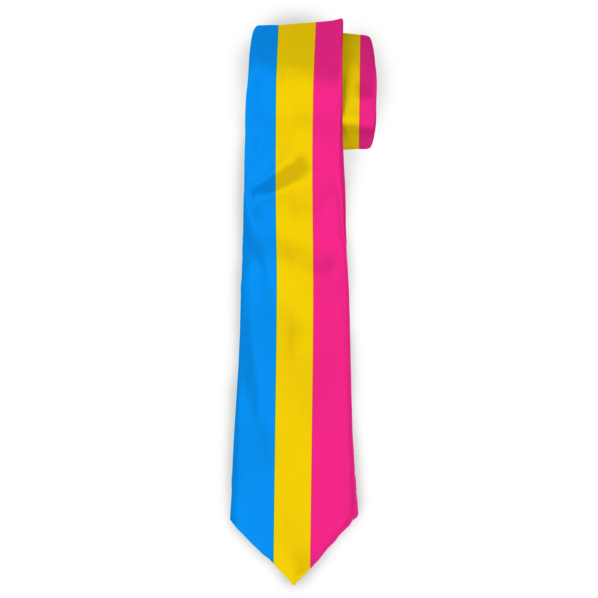 Buckle-Down Necktie - Flag Pansexual Pink/Yellow/Blue Neckties Buckle-Down
