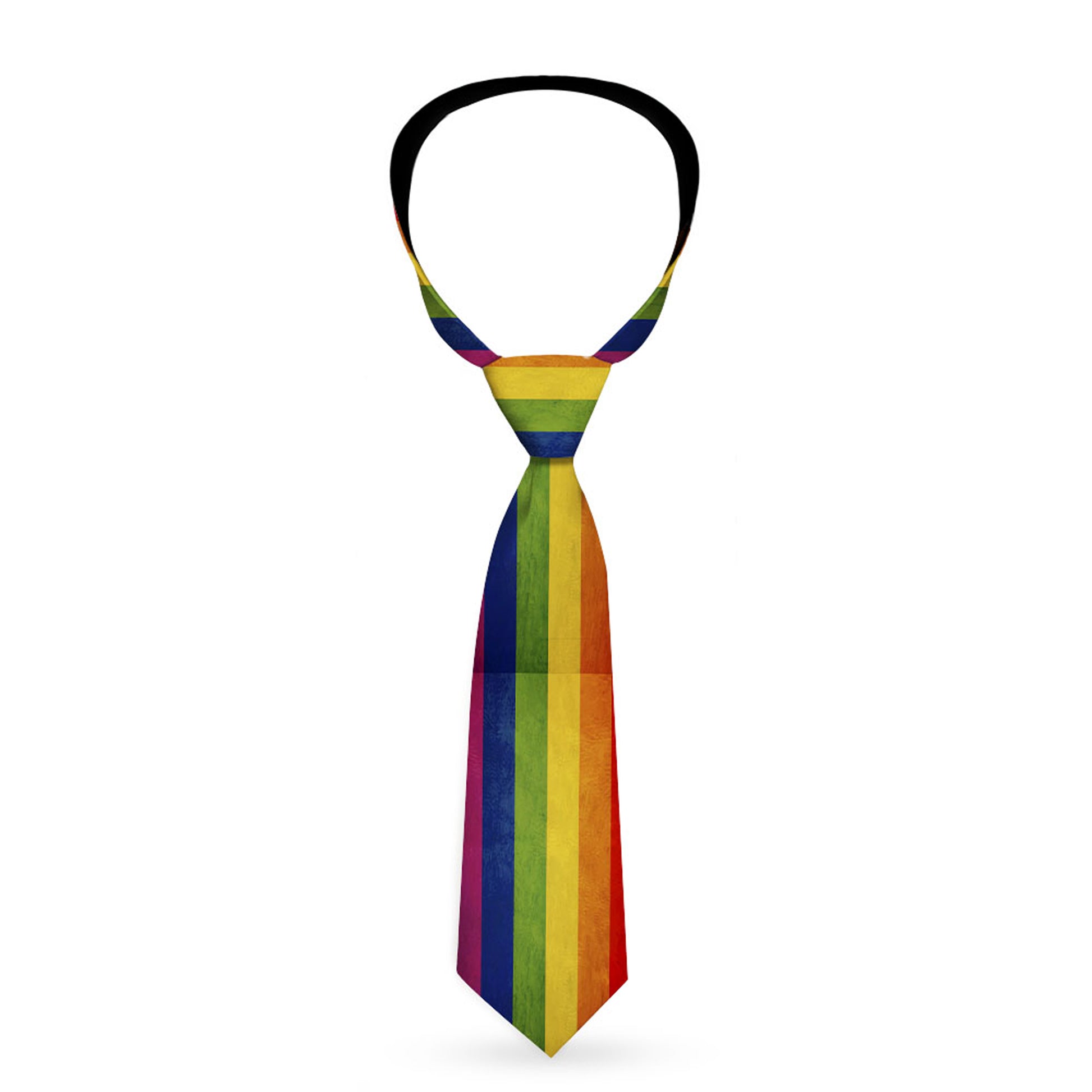 Buckle-Down Necktie - Flag Pride Distressed Rainbow Neckties Buckle-Down