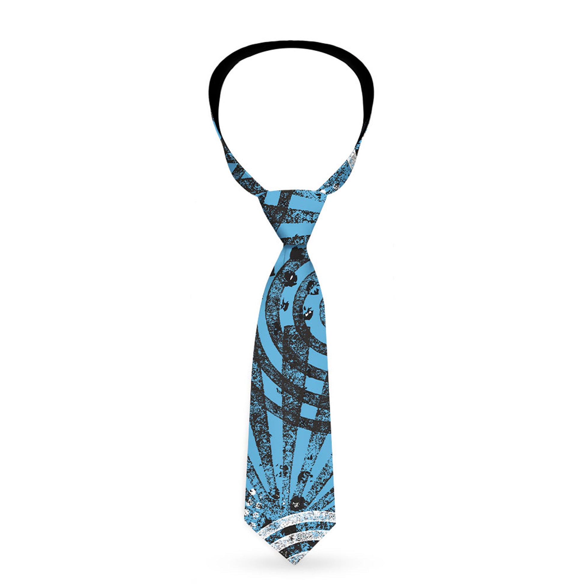 Buckle-Down Necktie - Grunge Chaos Blue Neckties Buckle-Down