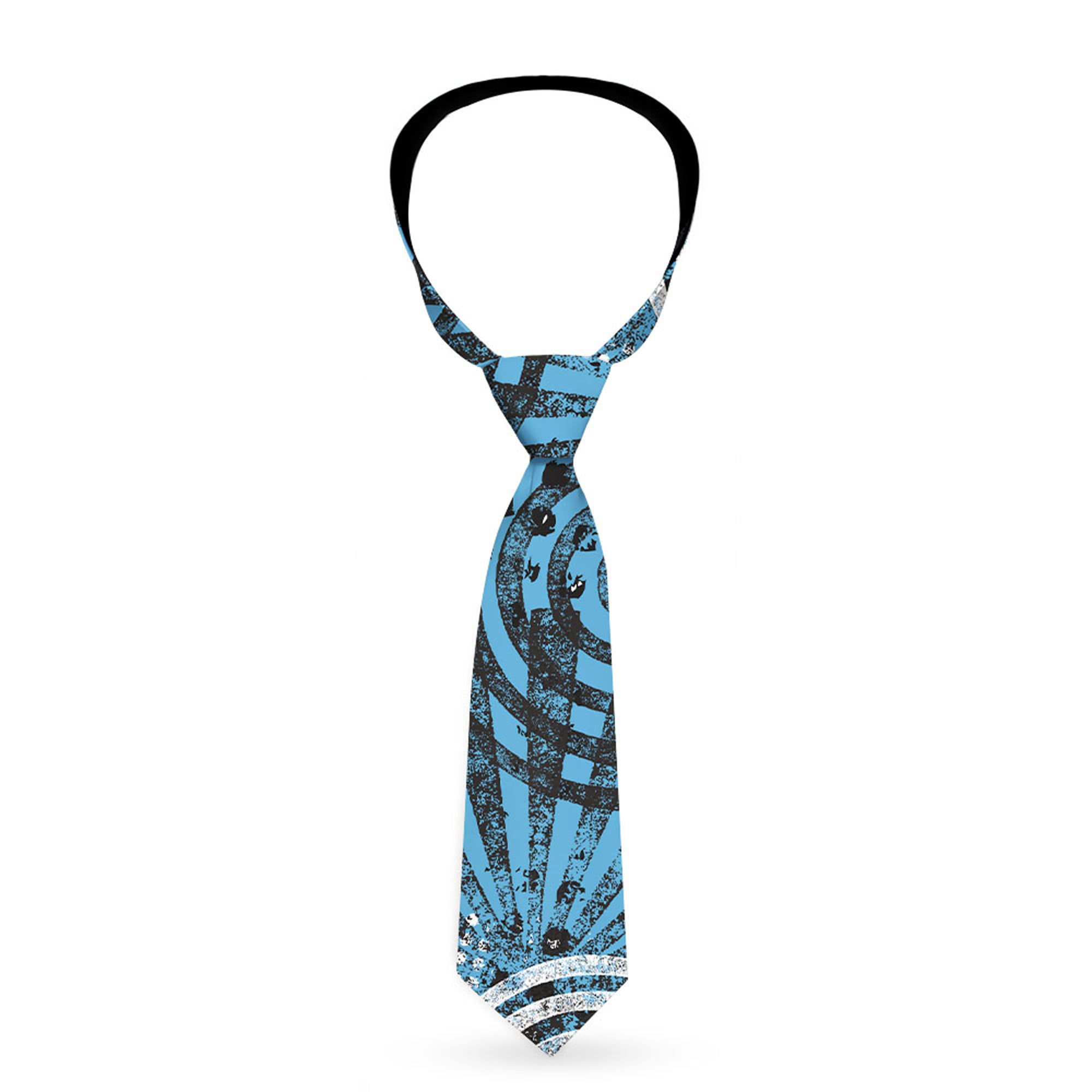 Buckle-Down Necktie - Grunge Chaos Blue Neckties Buckle-Down