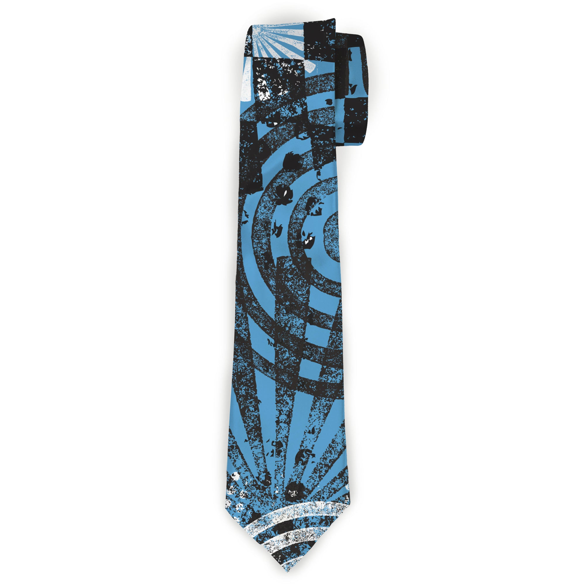 Buckle-Down Necktie - Grunge Chaos Blue Neckties Buckle-Down