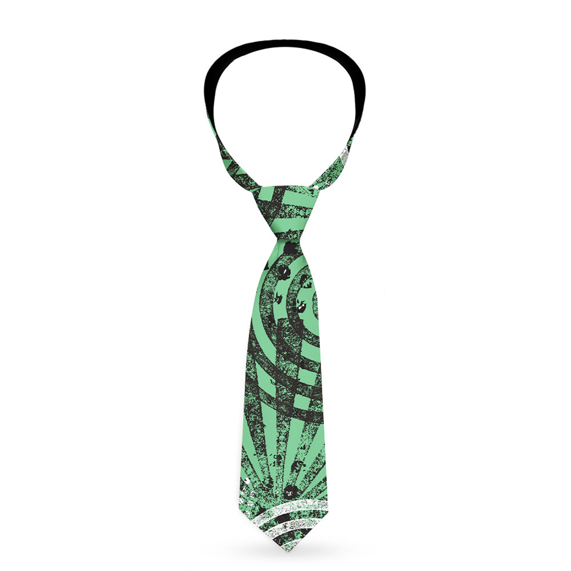 Buckle-Down Necktie - Grunge Chaos Green Neckties Buckle-Down