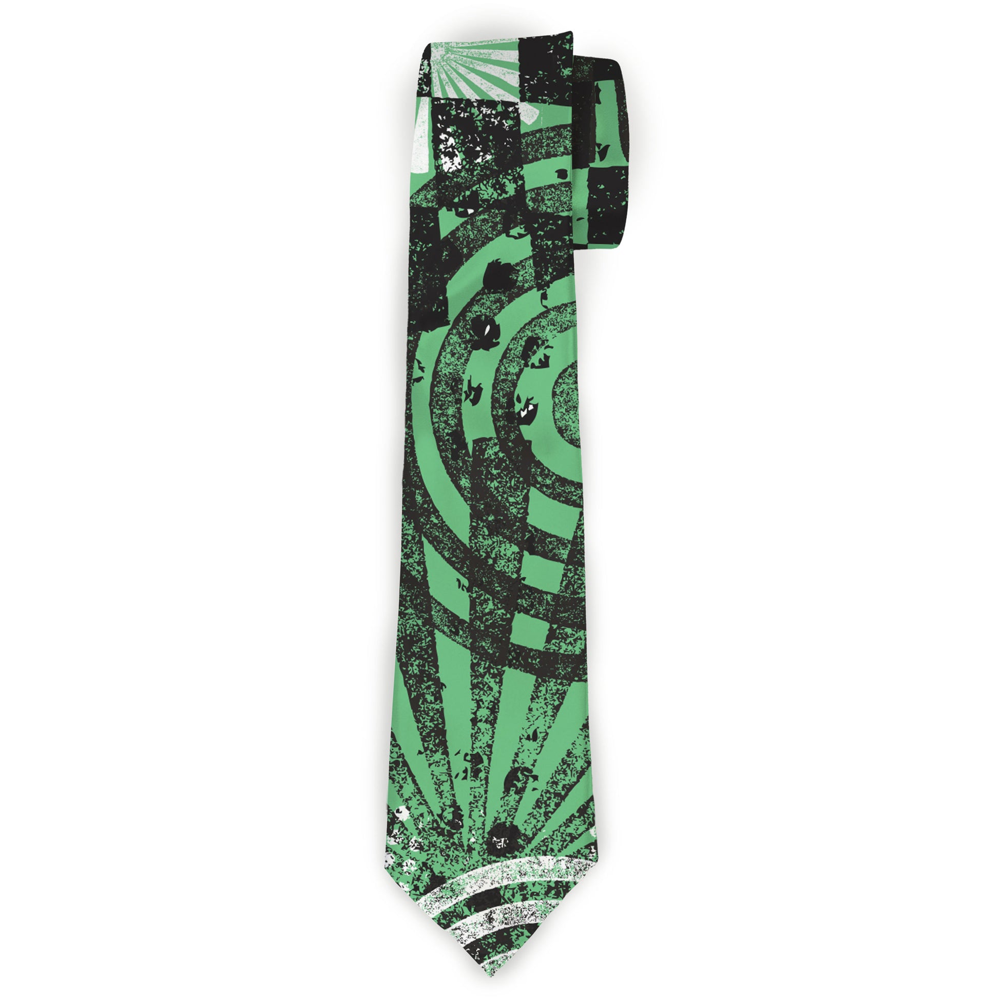 Buckle-Down Necktie - Grunge Chaos Green Neckties Buckle-Down