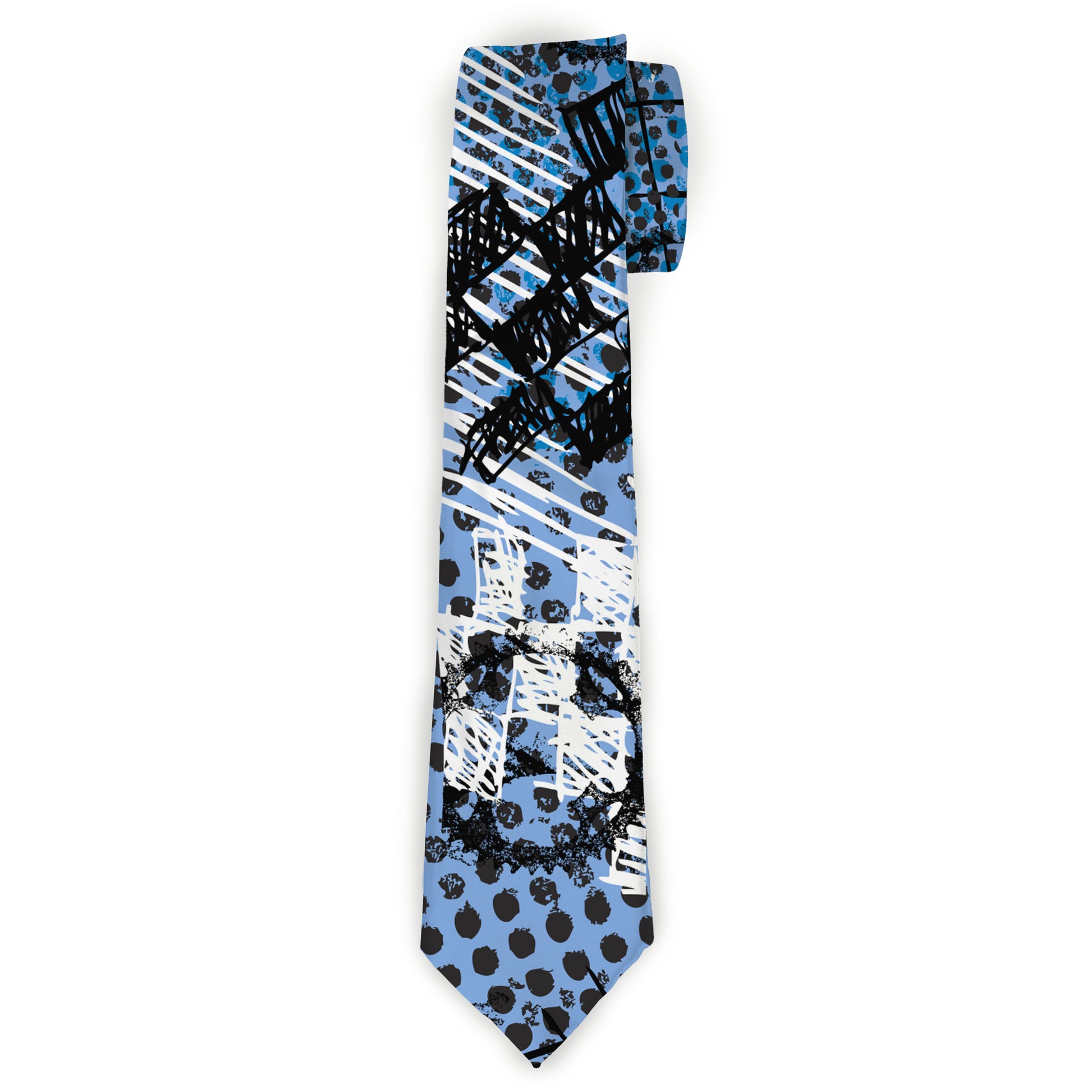 Buckle-Down Necktie - Grunge Gears Blue Neckties Buckle-Down