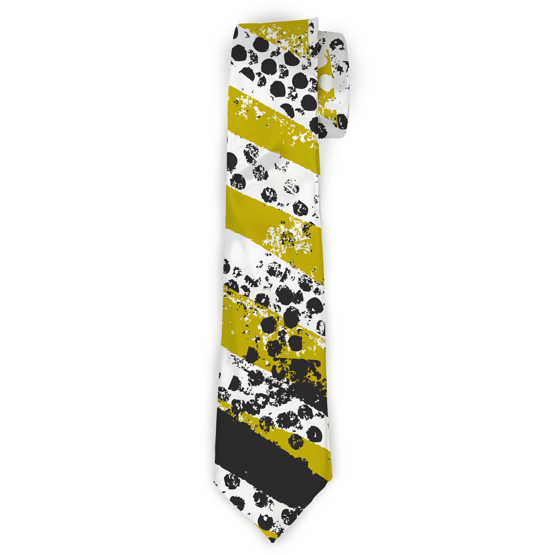 Buckle-Down Necktie - Grunge Tread Yellow Neckties Buckle-Down