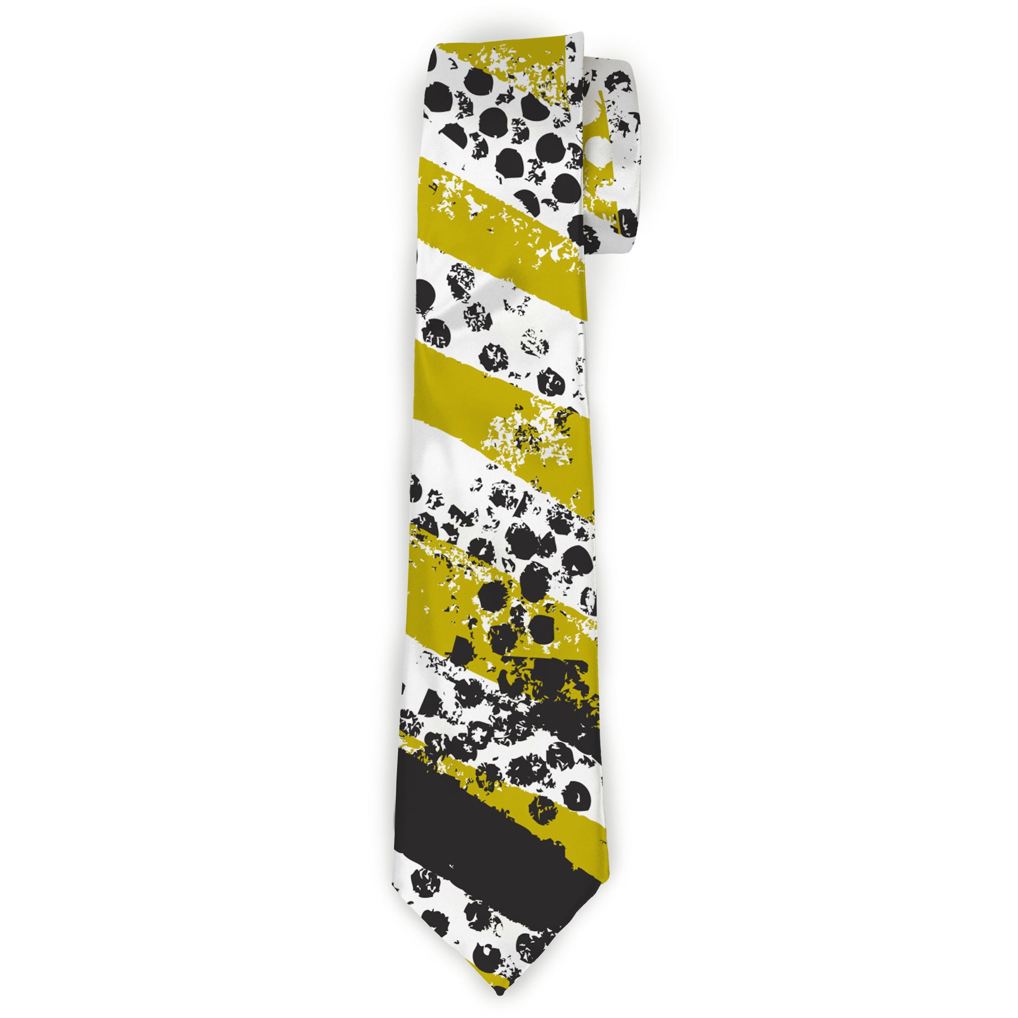 Buckle-Down Necktie - Grunge Tread Yellow Neckties Buckle-Down