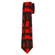 Buckle-Down Necktie - Graveyard Black/Red Neckties Buckle-Down