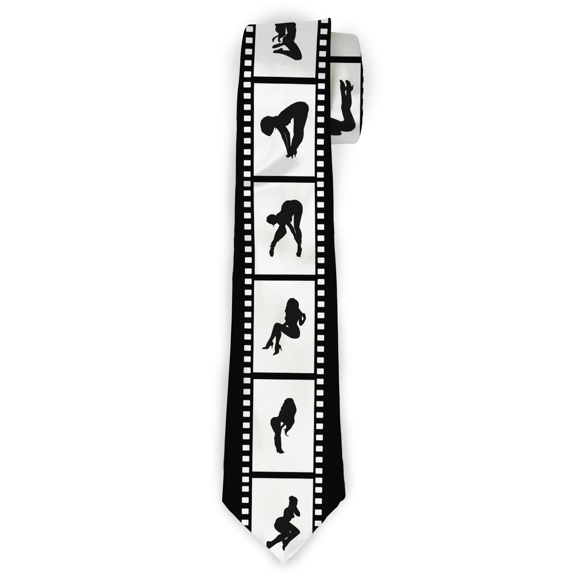 Buckle-Down Necktie - Girls Posing Film Strip White/Black Neckties Buckle-Down