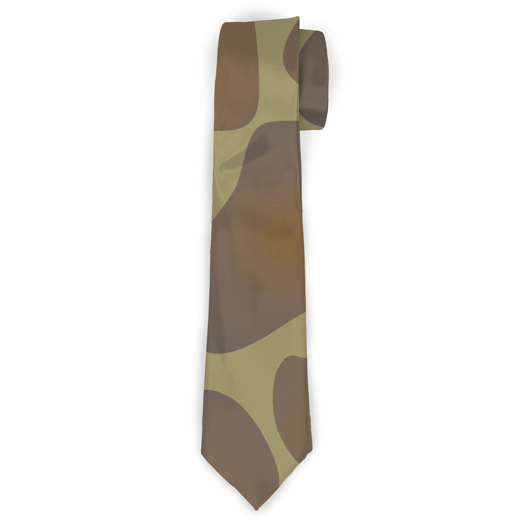 Buckle-Down Necktie - Giraffe Spots Tan/Brown Neckties Buckle-Down