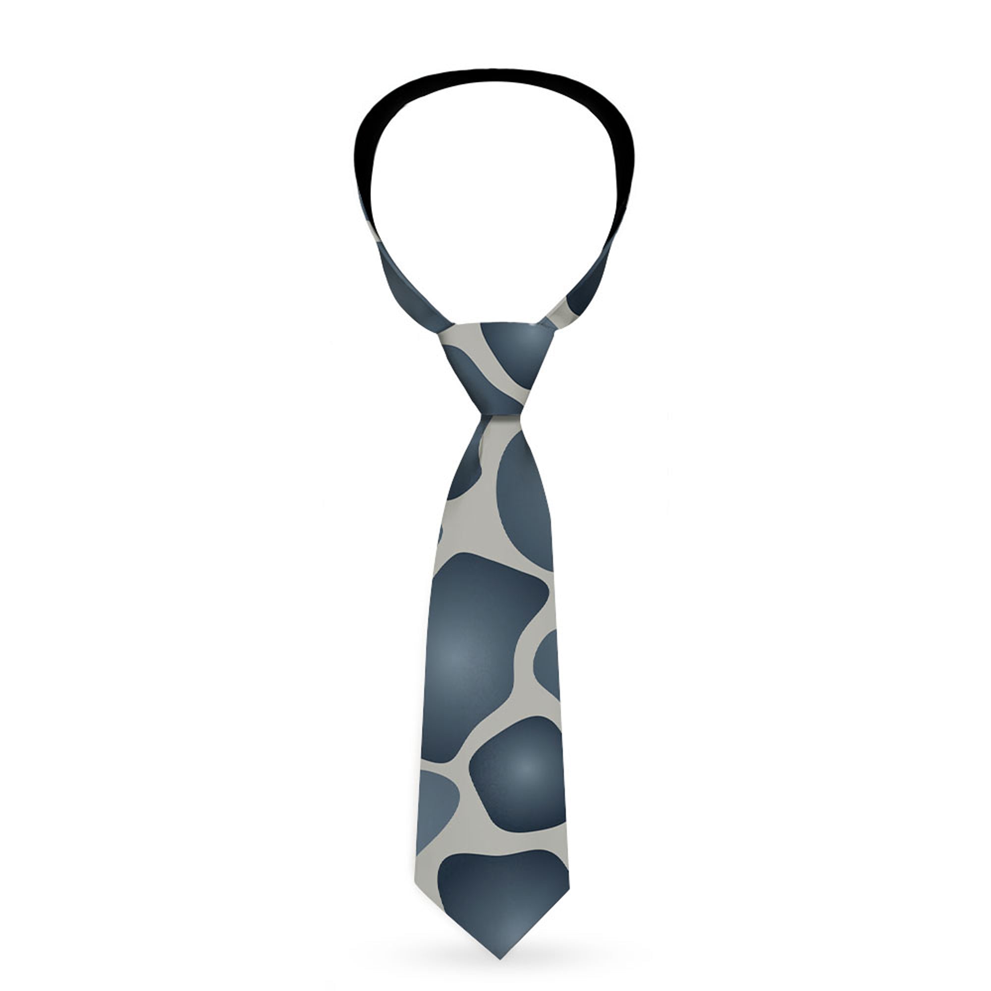 Buckle-Down Necktie - Giraffe Spots Gray/Charcoal Neckties Buckle-Down