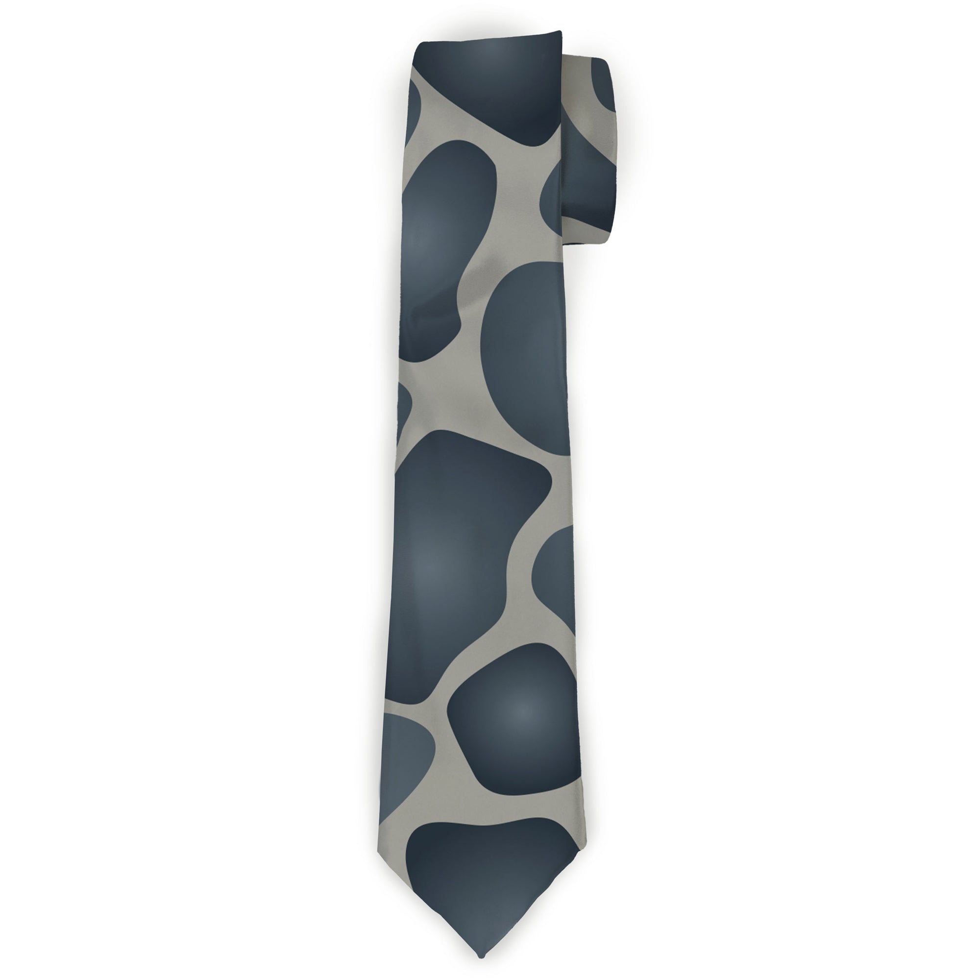 Buckle-Down Necktie - Giraffe Spots Gray/Charcoal Neckties Buckle-Down