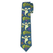 Buckle-Down Necktie - Ghost BOO! Blue/Multi Color Neckties Buckle-Down
