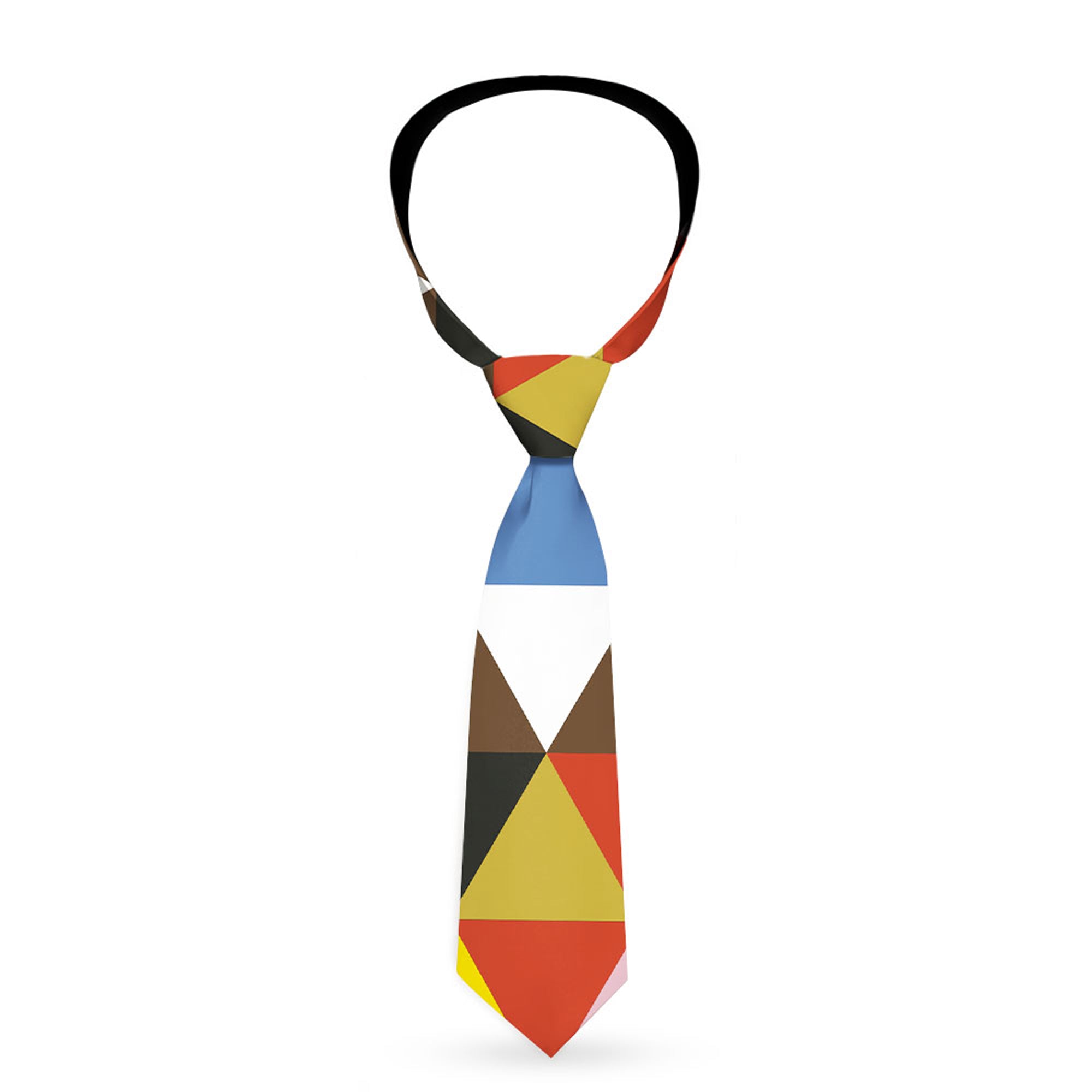 Buckle-Down Necktie - Geometric Triangle Blocks Multi Color Neckties Buckle-Down