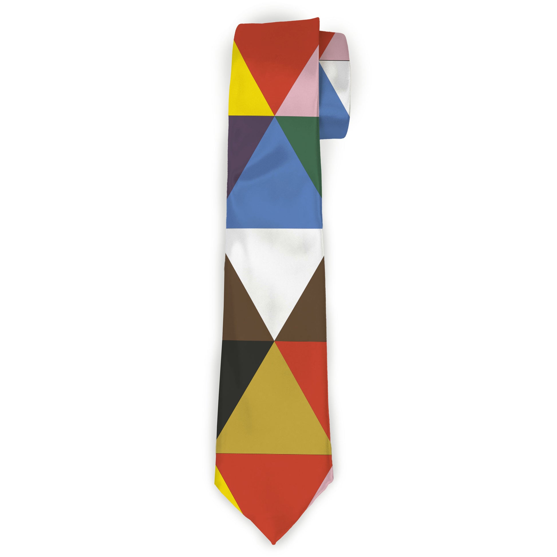 Buckle-Down Necktie - Geometric Triangle Blocks Multi Color Neckties Buckle-Down