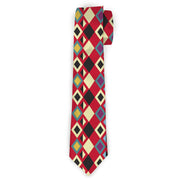 Buckle-Down Necktie - Geometric9 Black/Red/Turquoise/Ivory Neckties Buckle-Down