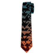 Buckle-Down Necktie - Geometric Transition Blues/Reds/Orange/Yellows Neckties Buckle-Down