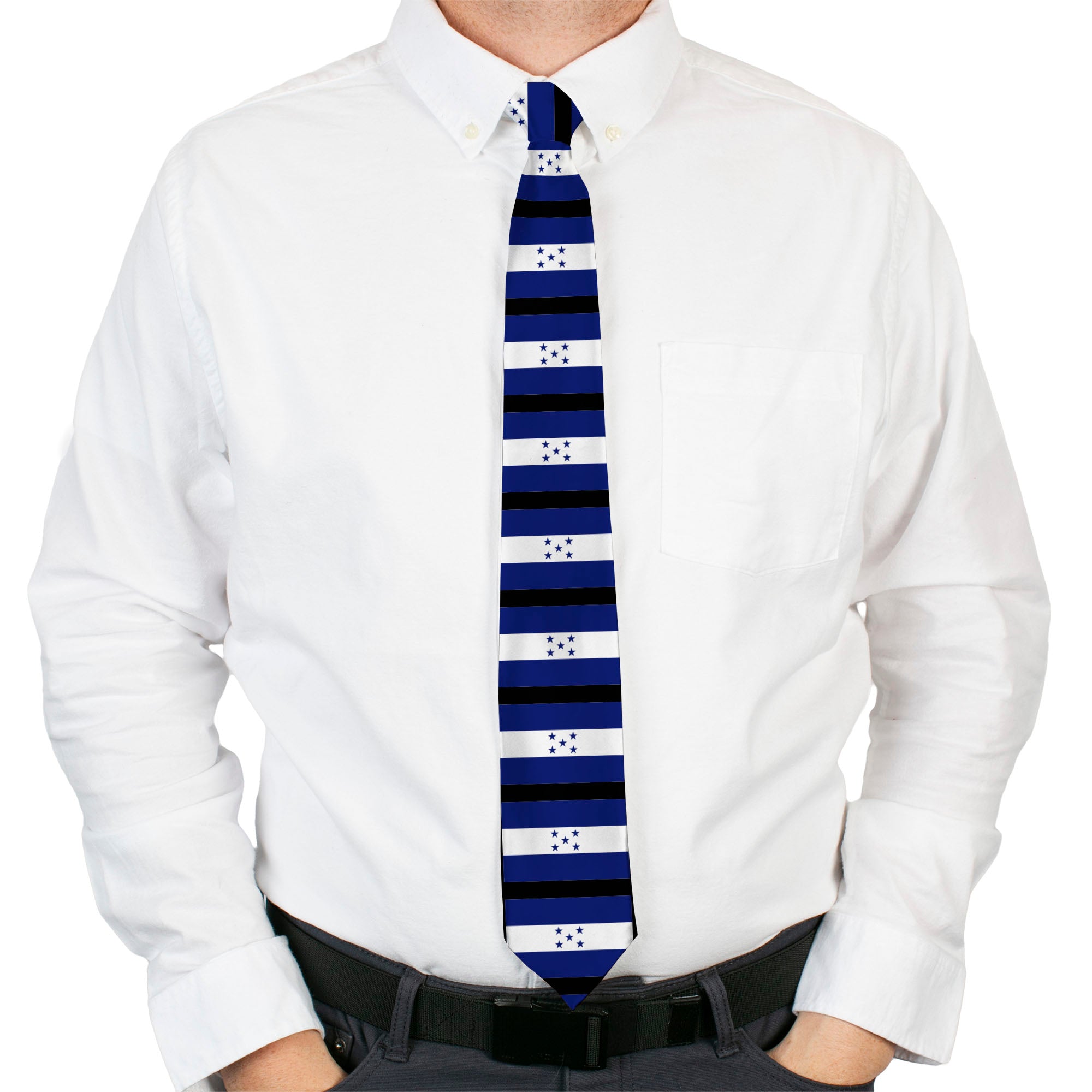 Buckle-Down Necktie - Honduras Flags Neckties Buckle-Down